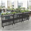 Ejoy Indoor /Outdoor Black Metal Partition Divider Fence With Top Basket BlackMetalPartition